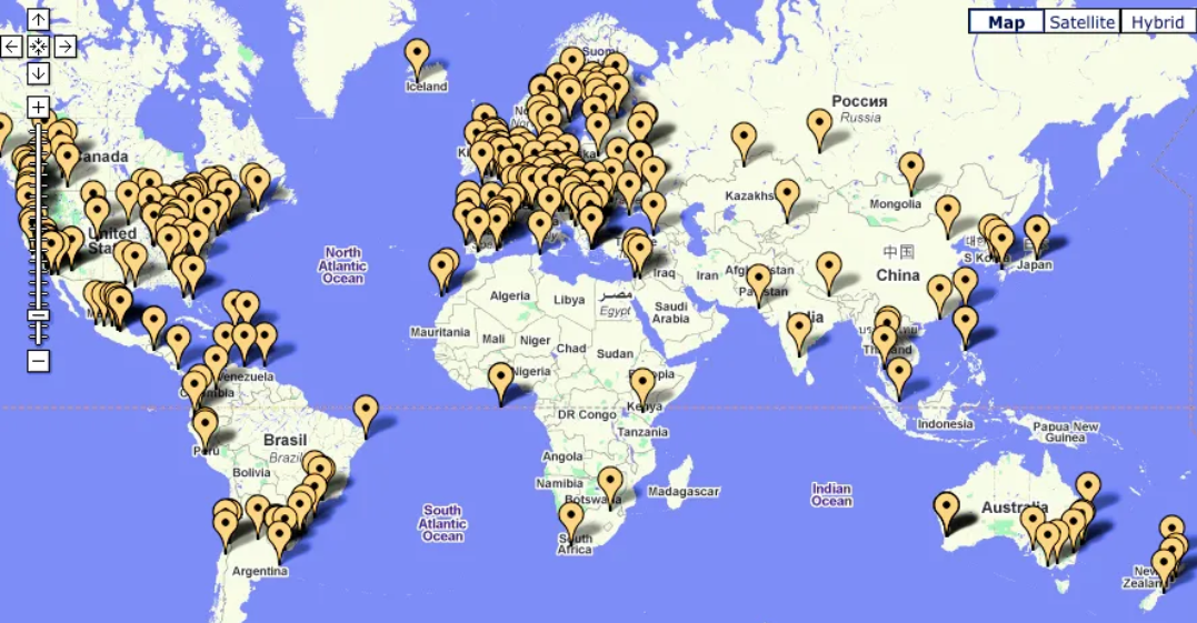 ZDay 2010 Archive Map